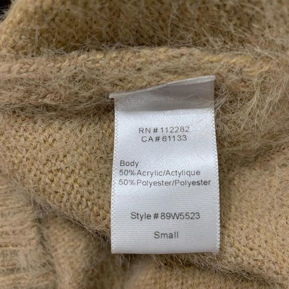 Greylin Bella Fuzzy Sweater Crew Neck Beige Small - Picture 9 of 10